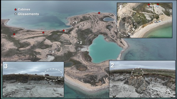 De plus en plus fr&eacute;quents, les glissements de terrain menacent des sites de p&ecirc;che et des cabanes occup&eacute;es depuis plusieurs g&eacute;n&eacute;rations.