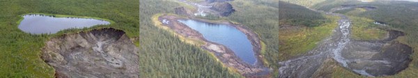 Un lac &laquo;&nbsp;dispara&icirc;t&nbsp;&raquo; &agrave; la suite de l&rsquo;effondrement du sol en bordure, &agrave; cause de la fonte du perg&eacute;lisol