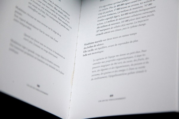 &laquo;&nbsp;Madeleine mart&egrave;le sur deux murs en m&ecirc;me temps des bribes de silence. &raquo;