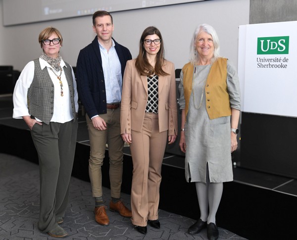Panel intitul&eacute;&nbsp;Faire rayonner la recherche en n&eacute;gociation&nbsp;: Michaela Keet, Daniel del Gobbo, V&eacute;ronique Fraser et&nbsp;Michelle LeBaron
