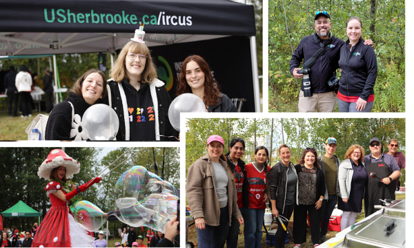 Pour une cinqui&egrave;me ann&eacute;e cons&eacute;cutive, Anick St-Pierre et ses proches (en bas &agrave; droite) ont servi un BBQ convivial, v&eacute;ritable moment de rassemblement. Deux &eacute;tudiantes de l&rsquo;IRCUS, Mozhdeh Namvarpour et Zahra Ameli, leur ont pr&ecirc;t&eacute; main-forte.&nbsp;Pedro Aliaga Flores (en haut &agrave; droite), nouveau b&eacute;n&eacute;vole photographe, a su capturer l&rsquo;&eacute;motion et l&rsquo;&eacute;nergie de la journ&eacute;e &agrave; travers ses clich&eacute;s, tandis qu&rsquo;Ariane Cristina De Castro, professionnelle &agrave; l&rsquo;IRCUS, a permis &agrave; la communaut&eacute; de suivre l&rsquo;&eacute;v&eacute;nement sur les r&eacute;seaux sociaux.