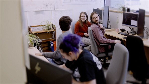 From left to right: Valeriia Vasylieva and Francis Bourassa. F&eacute;lix‑Antoine Trifiro appears in the previous photo.