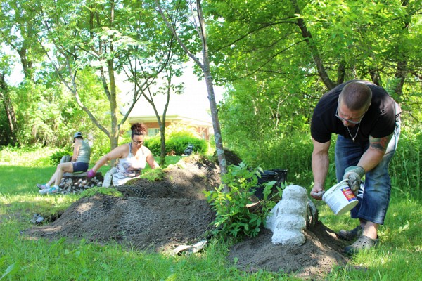 L'oeuvre prend forme!