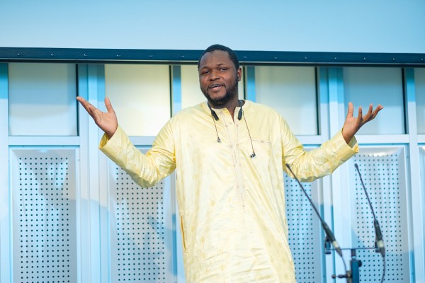 Mahamadou Dembele, doctorant de la Facult&eacute; de g&eacute;nie, a racont&eacute; une histoire qui lui a valu le Prix du public.