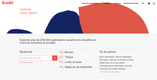 &Eacute;rudit assure la diffusion num&eacute;rique de plus de 150 revues savantes et culturelles.