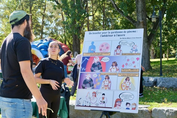 Un kiosque du festival Pique-Nique scientifique.