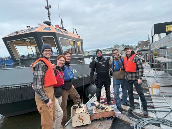 L'&eacute;quipe de&nbsp;Seanetik lors de tests au port de Qu&eacute;bec.