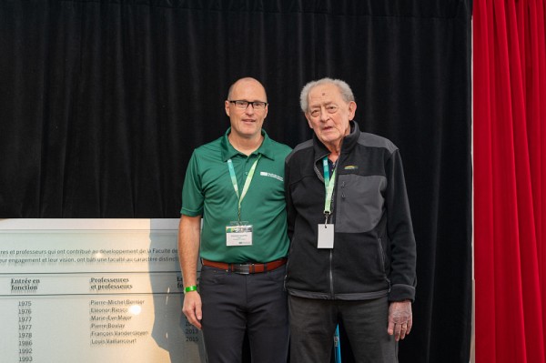 Sylvain Turcotte, doyen de la FASAP et Georges B. Lemieux, doyen de la FASAP de 1985 &agrave; 1990