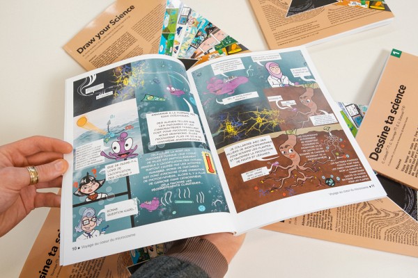 Un extrait du recueil de bandes dessin&eacute;es Dessine ta science.