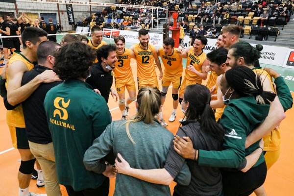 La fiert&eacute; &eacute;tait palpable au sein de l'&eacute;quipe des volleyeurs.