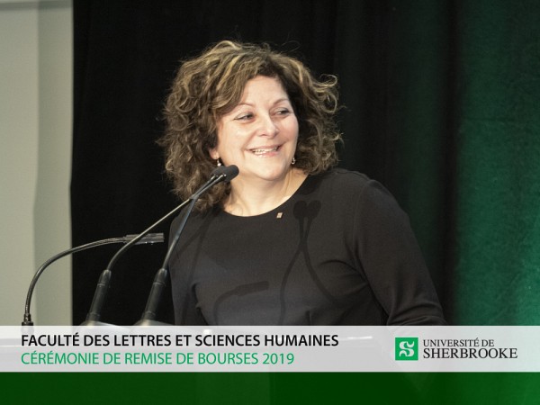 La doyenne de laFLSH, la professeure Anick Lessard, a tenu &agrave; souligner la contribution ind&eacute;niable des donatrices et donateurs.