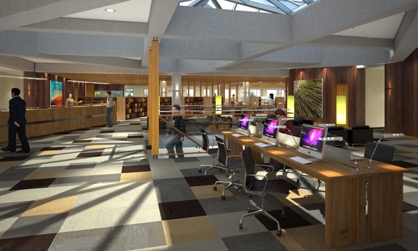 Maquette de la future biblioth&egrave;que