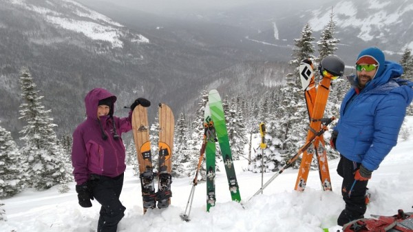Maude LeHouillier-Viens et Jean-Benoit Madore au sommet des Chic-Chocs.