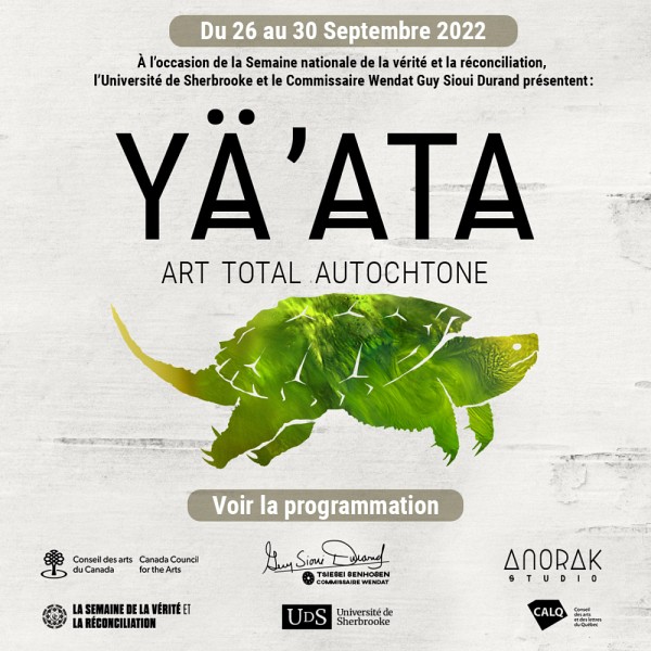 Y&Auml;&rsquo;ATA, ce sont les lettres qui inoculent l&rsquo;esprit bienfaisant des tortues serpentines (Y&Auml;&rsquo;) comme &eacute;v&eacute;nement rassembleur d&rsquo;art (A) total (T) autochtone (A).