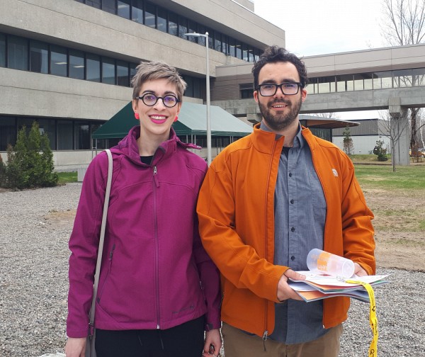 Anne Marie Gosselin et Thomas Boisvert St-Arnaud au congr&egrave;s de l'Acfas, &agrave; Chicoutimi.