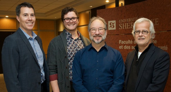 Pr&nbsp;Yannick Tousignant-Laflamme,&nbsp;Christophe Lavoie,Pr&nbsp;Fran&ccedil;ois Cabana et Pr&nbsp;Michel Tousignant