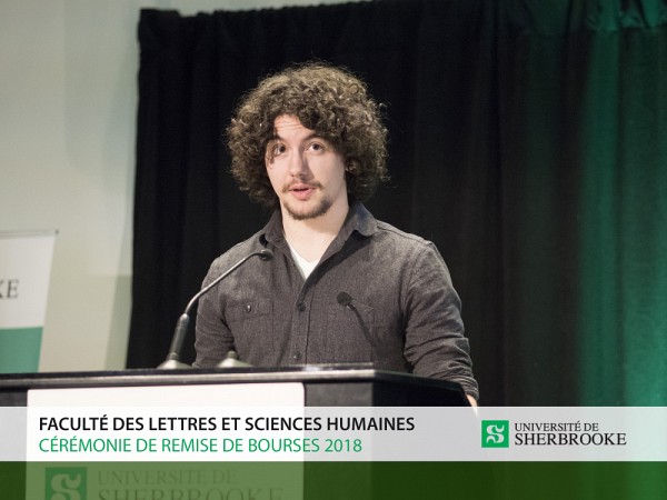 Gabriel Boulanger-Samson, &eacute;tudiant au baccalaur&eacute;at en musique et r&eacute;cipiendaire d&rsquo;une bourse en 2017.