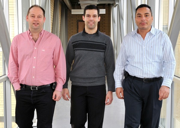 Les trois nouveaux titulaires de la Facult&eacute; de m&eacute;decine et des sciences de la sant&eacute; : Philippe Sarret, Pedro Geraldes et Sherif Abou Elela.